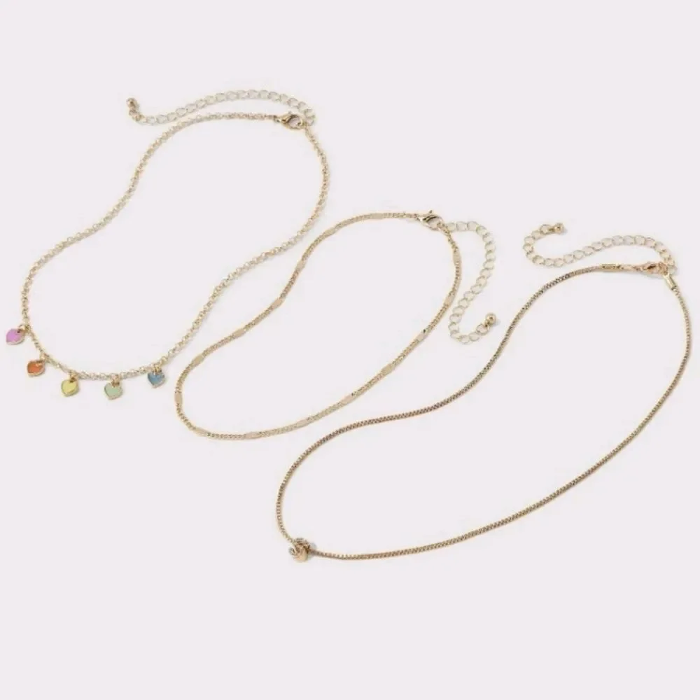 🆕️📿Art Class 3 Piece Gold Tone Heart Initial 